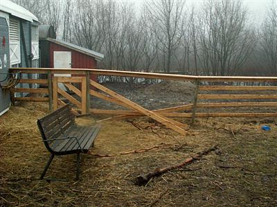 broken fence